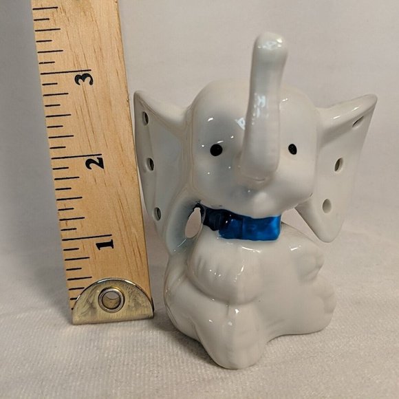 Vintage 70s Ceramic Elephant Earring Ring Holder 3 Pairs Figurine Retro Jewelry - Picture 5 of 5